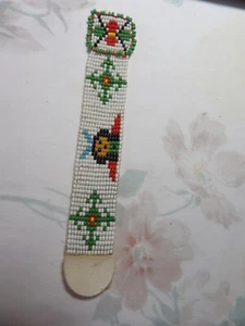Vintage Native American hand Beaded Book Mark 6 1/4" long From estate of navajo - Picture 1 of 6