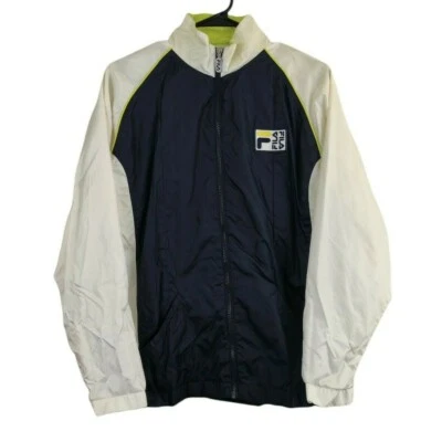 Chaqueta de tenis cortavientos vintage años 90 FILA para mujer de nailon con cremallera completa talla M Foto 1 de 4