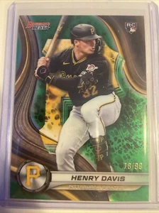2024 Bowman's Best Henry Davis rookie RC Green Refractor 78/99 Pittsburgh - Picture 1 of 4