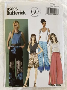 Butterick B5893 Womens L-XXL Pants Shorts Shirt Tank Loose Fit Uncut *NEW 5893 - Picture 1 of 2