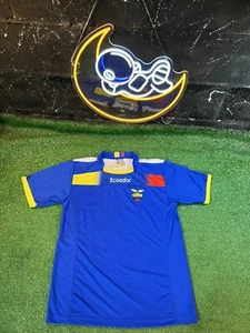 Vintage Ecuador Jersey Blue Yellow Soccer FEF World Cup Futbol Away Mens Medium - Picture 1 of 4