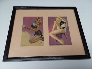 MUTOSCOPE ALL AMERICAN GIRLS, hold my hand and good from any angle Framed Duo