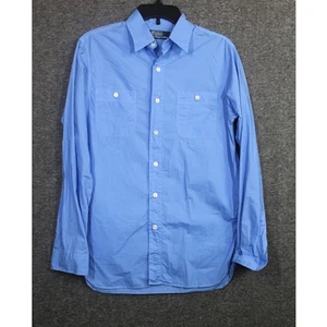 Polo Ralph Lauren Herren Small 100% Baumwolle leichtes L/S Arbeitshemd blau neu - Bild 1 von 7