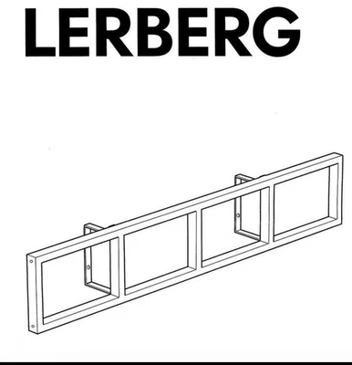 New Old Stock IKEA Lerberg DVD CD Media Wall Mount Shelf Rack, White 001.572.46 - Image 1 of 3