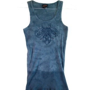 Harley-Davidson Tank Top Womens Large Bedazzled Boswell's Nashville Tennessee - Picture 1 of 7