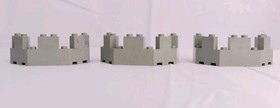 Lot Of 3 LEGO Light Gray Castle Turret Top 4x8x2 6080, 6090, 6073