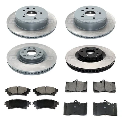 For Lexus RC350 15-20 DuraGo Plain Front & Rear Brake Kit w Ceramic Pads - Image 1 of 4