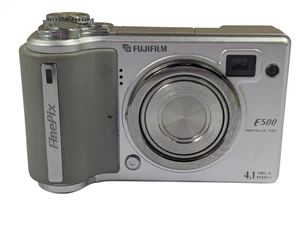 Fujifilm 4.1MP Digital Camera 3.3x Zoom FinePix E500 Silver - Picture 1 of 8