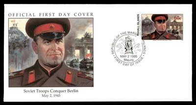 Mayfairstamps Marshall Islands FDC 1995 Soviet Troops Conquer Berlin Tanks First - Image 1 of 2
