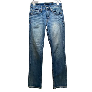 BKE Jeans Men’s 30x34 Blue Medium Wash 5 Pocket Jake Straight Stretch Denim EUC - Picture 1 of 21