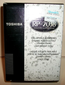 Vintage Toshiba RP-2038 Radio Stereo Collapsible Headphones Complete in Box - Picture 1 of 5