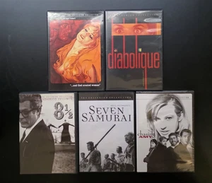 Criterion Collection (DVD Lot) 8 1/2 + Seven Samurai + Diabolique + Chasing Amy - Picture 1 of 3