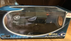 Jeep Willy US Army by Mira Solido  Ref: 8075 1:18 Scale Army Green New In Box - Picture 1 of 13