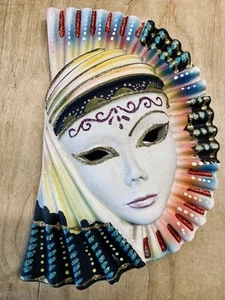 Vintage Plaster Lady Face Wall Mask - Picture 1 of 6
