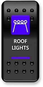 Moose Roof Light Rocker Switch Blue - Picture 1 of 1