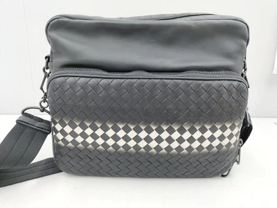 Bottega Veneta  Two-Tone Intrecciato Leather Crossbody  Shoulder Bag Black Men - Image 1 of 4