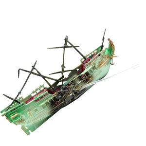 Aerobic Shipwreck Decoration Aquariendekoration Schiff Mit Fischtank - Bild 1 von 10
