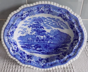 Vintage Adams Blue and White Serving Dish - Picture 1 of 3