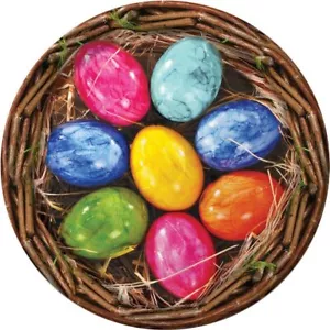 Beautiful Basket 7-inch Plates Paper 8 Per Pack Easter Tableware Supplies - Picture 1 of 1