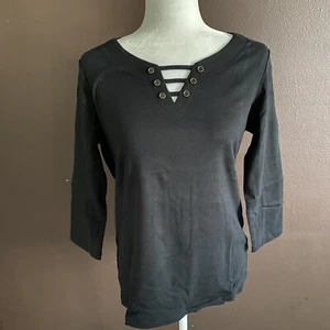 Karen Scott Womens size Small Button Detail Casual Blouse Top New - Picture 1 of 3