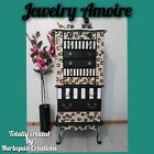 Jewelry Armoire Stylish Trendy Black And White Contemporary