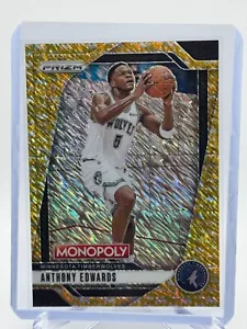 2024-25 Panini Prizm Monopoly Anthony Edwards Gold Millionaire Shimmer /500 MIN - Picture 1 of 2