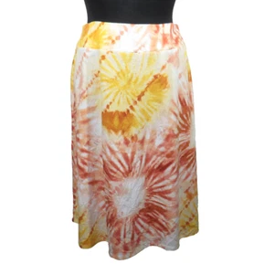 Cato Women's Rust Orange Multi Tie Dye Skirt Plus Size 14-16 - Picture 1 of 10