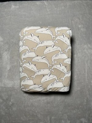 Двустороннее однотонное кремовое одеяло для китов желтовато-коричневое хаки 2 слоя безопасность милое - Изображение 1 из 4