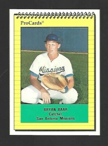 1991 ProCards Bryan Baar Rookie Catcher From San Antonio Set - Picture 1 of 1