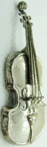Sterling Silver Brooch 925 Hallmarked Beau Sterling Vintage Violin Music Band - Picture 1 of 12