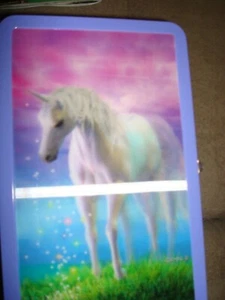 3D SUPPLY BOX OR 3D PENCIL TIN CASE UNICORN - Picture 1 of 5