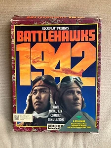 Gioco di simulazione di combattimento Battlehawks 1942 vintage per IBM/PC/Tandy di Lucas Films - Foto 1 di 4