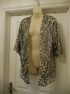 New Sequin Jacket Open Party Top Cardigan Coat Size S Oversized Atmosphere Women - Picture 1 of 7