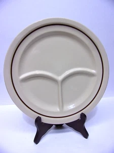 Syracuse 9 1/2" Restaurant Ware Grill Plate Tan with Brown Stripe - Picture 1 of 1