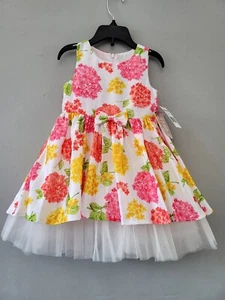 American Princess Floral Dress, New Size 4T Lots of Tull & Bows. - Picture 1 of 8