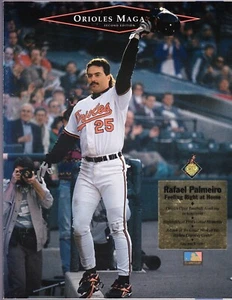 Programa Baltimore Orioles 1994 Rafael Palmeiro con inserción del día del juego segunda edición - Imagen 1 de 4