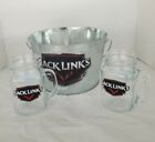 Jack Links Party Bucket And 2 Beer Mugs Mason Style Small Flaw On Bucket