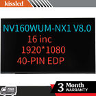 New BOE NV160WUM-NX1 V8.0 WUXGA WV EDP 40pins 144HZ LCD Panel New Display 16 in