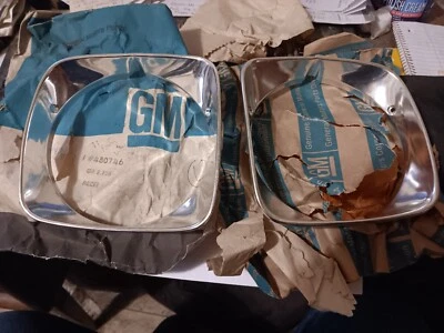 Par de biseles de faros interiores Pontiac Bonneville Catalina 1971 480475/480746 nuevo de lote Foto 1 de 3