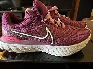 Size 9 - Nike React Infinity Run Flyknit 3 Light Bordeaux - Picture 1 of 11