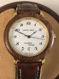 Daniel Mink LocMan Design with Wooden Case Mens Watch - Picture 1 of 7