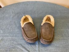 UGG Men's Ascot Leather Slipper Gray/taupe, Size 10 US - U27-29