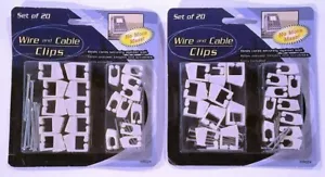 Lote de 2 juegos de 20 clips de alambre y cable = total de 40 - clavos incluidos - Imagen 1 de 6