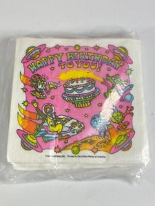 Lote de 24 servilletas de feliz cumpleaños McDonald's vintage 198 espacio exterior sin usar - Imagen 1 de 15