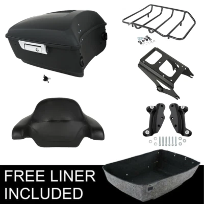 Matte King Trunk Pad Mount Rack Docking Kit Fit For Harley Touring 2009-2013 12 - Image 1 of 4
