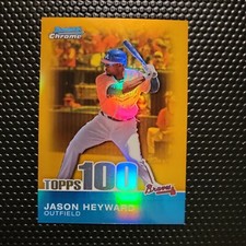 Jason Heyward Braves 2010 Bowman Chrome Topps 100 Gold Refractor #d to /50 TPC3