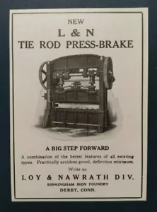 1925 L&N Asta Pressa Freno Pubblicità Loy & Nawrath, Birmingham Iron Foundry - Foto 1 di 1