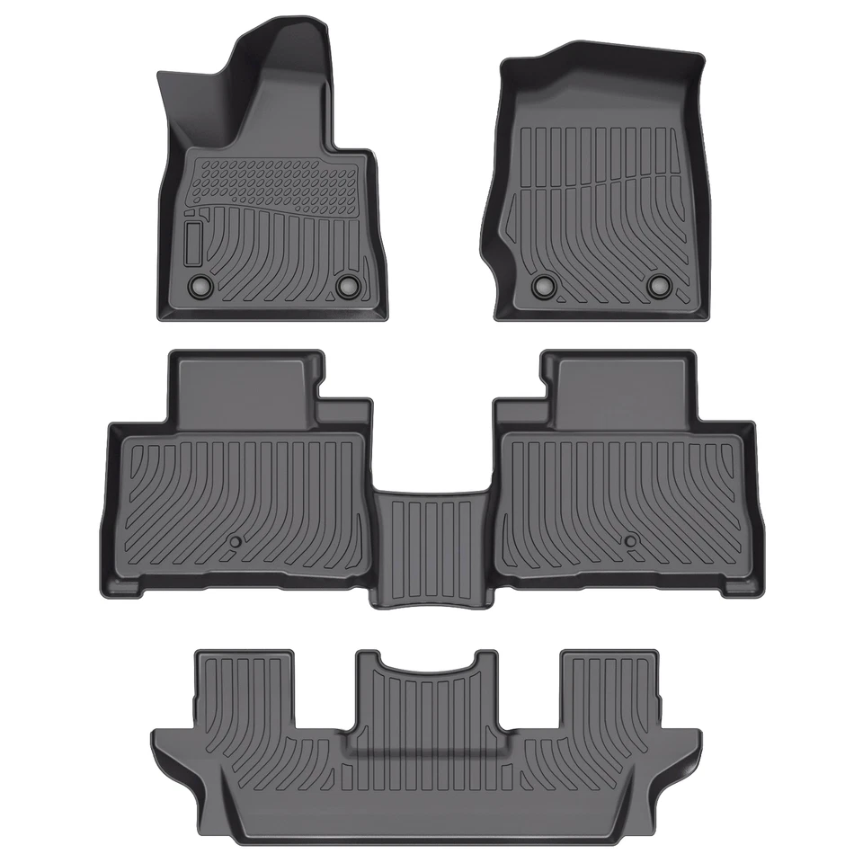 All Weather Floor Mats Liner Carpets For 2020-2024 Lincoln Aviator 6 Passenger - Изображение 1 из 4
