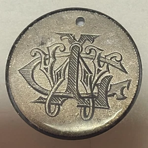 1877 Liberty Seated Half Dollar GLW Love Token Extra Fine XF Details Hole - Picture 1 of 2