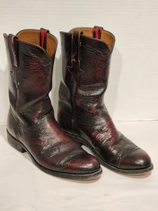 Botas de Vaquero Lucchese Vintage Suave Avestruz Negro Cereza Western Para Hombres 9.5 D - Imagen 1 de 16